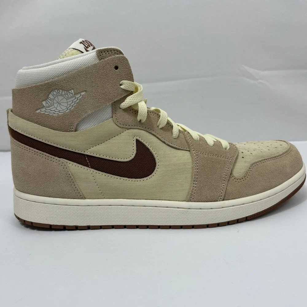 Air Jordan 1 High Zoom CMFT 2 'Sail Legend Coffee' Men's Sneakers DV1307-120/14